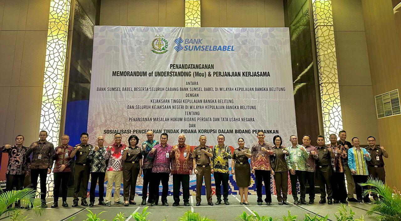 Signing of the MoU between Bank Sumsel Babel and the High Prosecutors Office and the Bangka Belitung Islands District Prosecutors Office