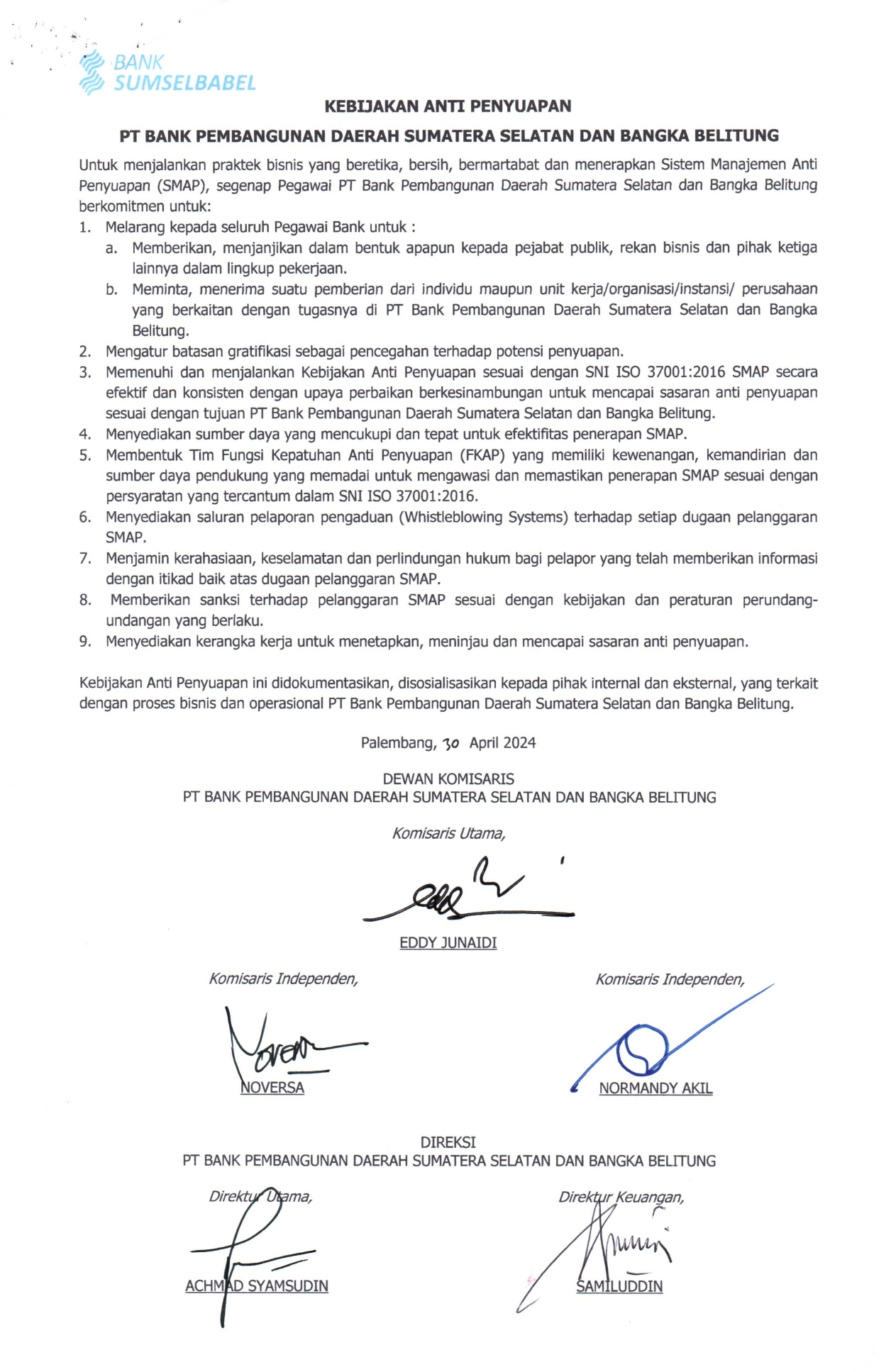 Kebijakan Anti Penyuapan