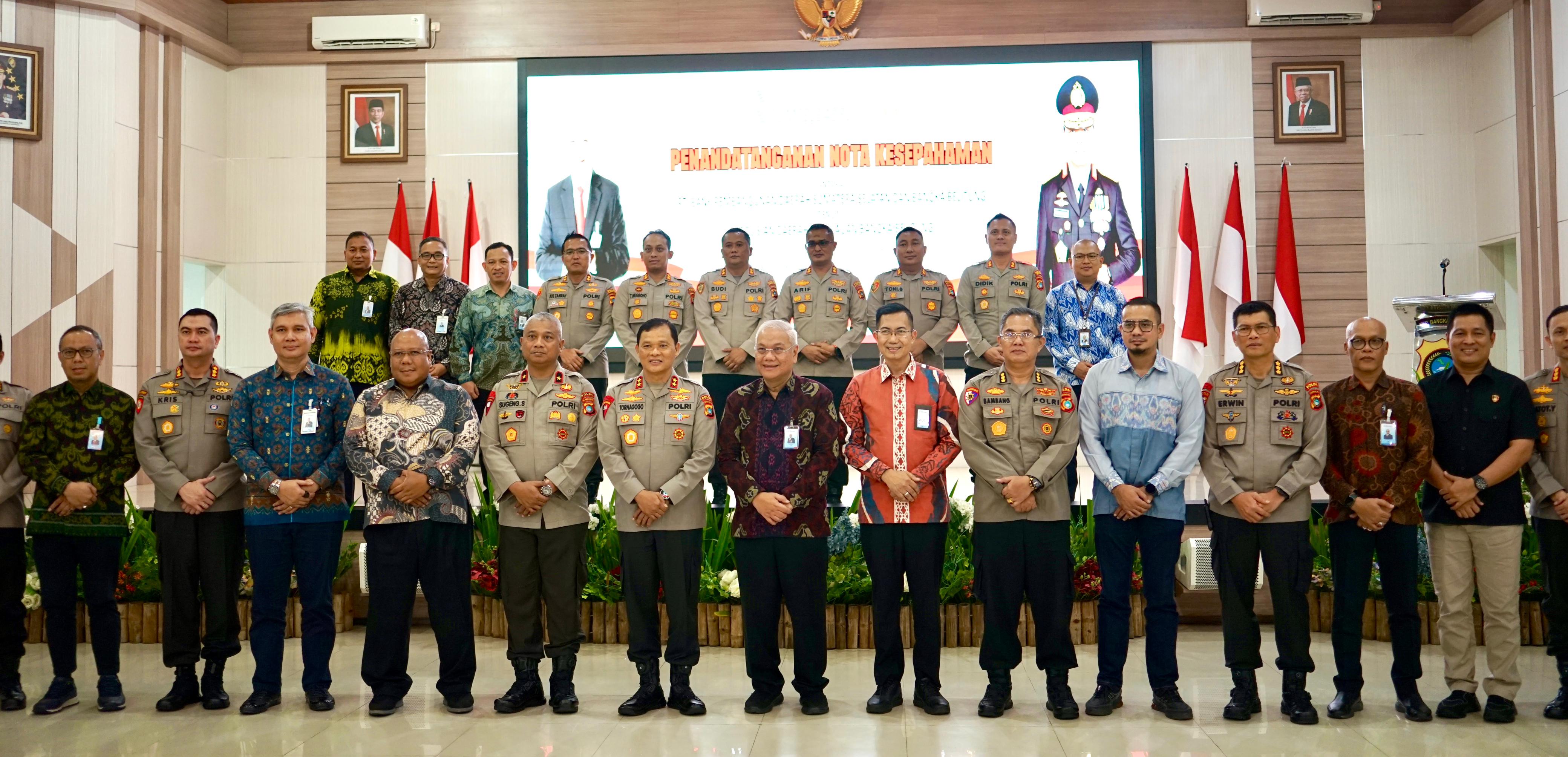 Bank Sumsel Babel (Bank Sumsel Babel) and the Bangka Belitung Regional Police (Polda Babel) signed an important Memorandum of Understanding (MoU)