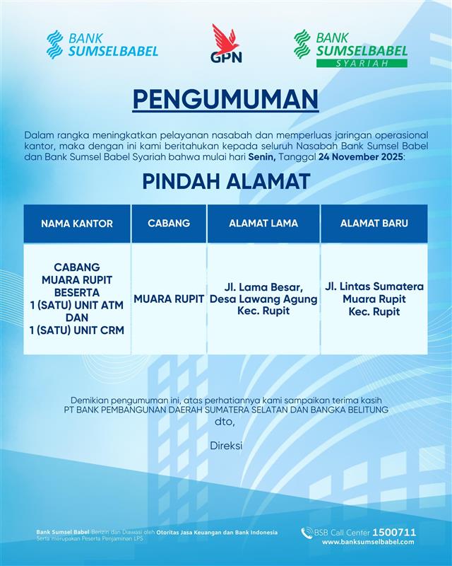 Pengumuman Jaringan Kantor