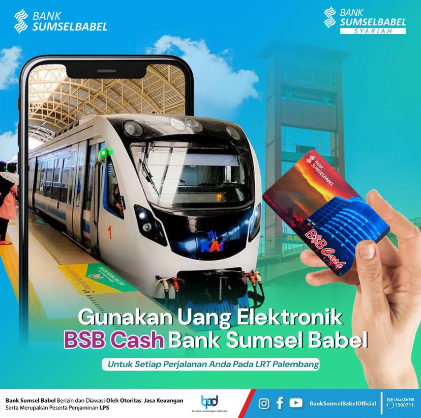 BSB Cash Untuk Setiap Perjalanan Anda Pada LRT Palembang