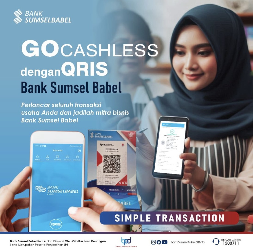 Go Cashless Dengan QRIS Bank Sumsel Babel