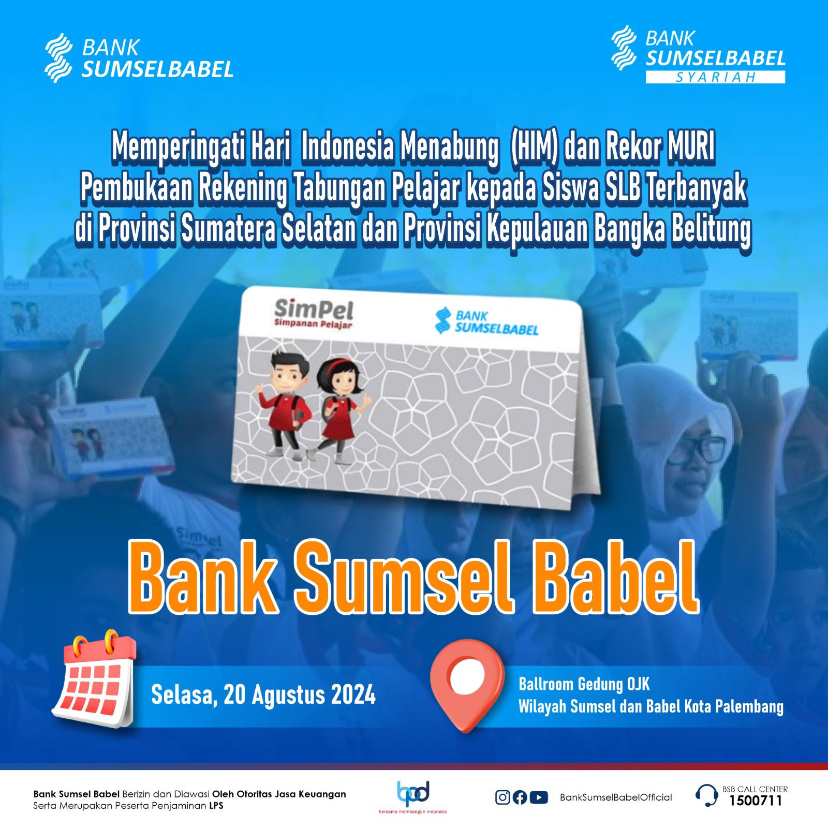 Indonesia Day Saving With Bank Sumsel Babel
