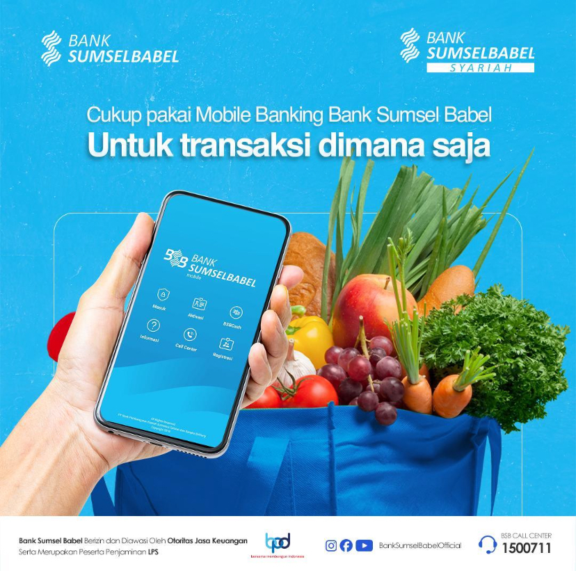 Cukup pakai Mobile Banking Bank Sumsel  Babel untuk transaksi dimana saja