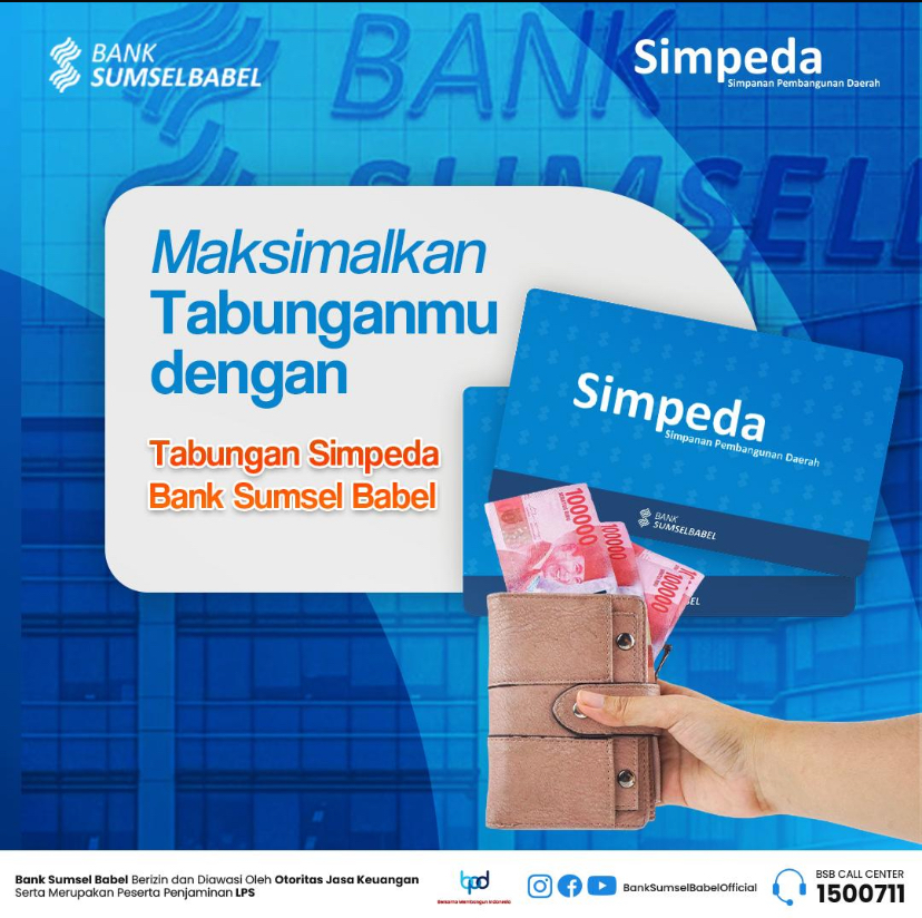 Maximise your savings with Simpeda Savings from Bank Sumsel Babel