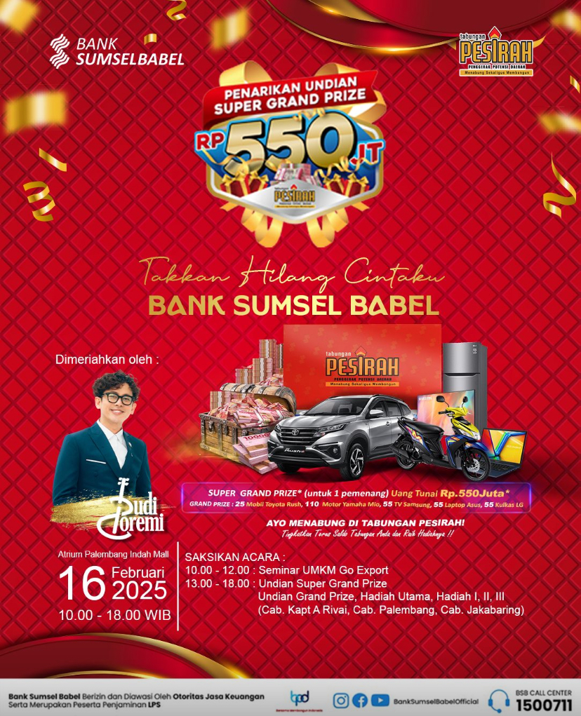 Super Grand Prize dan Grand Prize Draw of Tabungan Pesirah