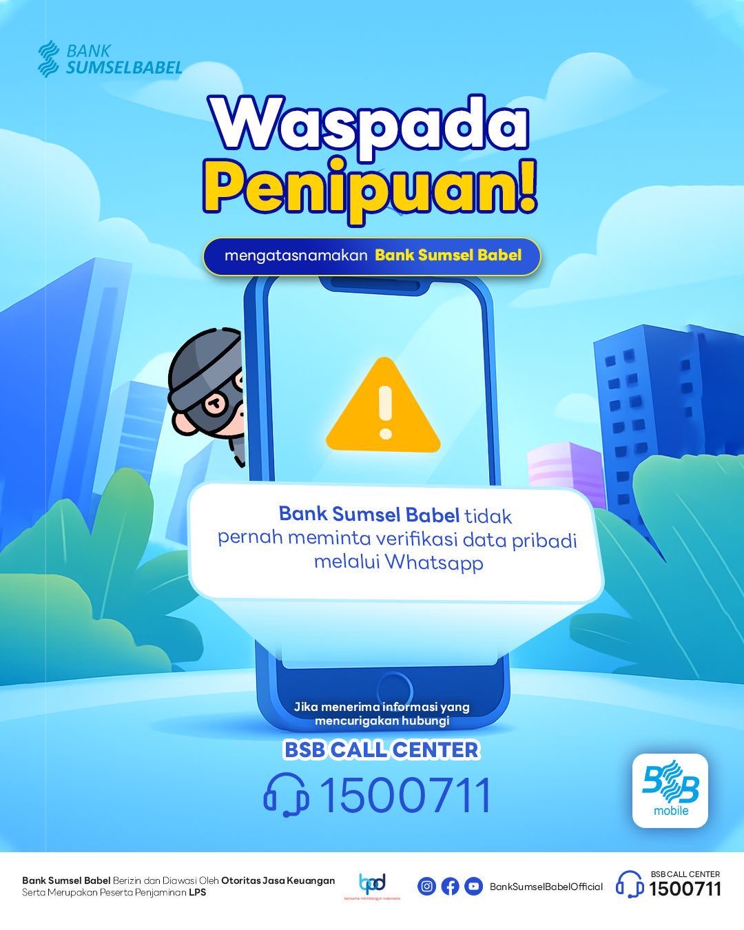 WASPADA PENIPUAN MENGATASNAMAKAN BANK