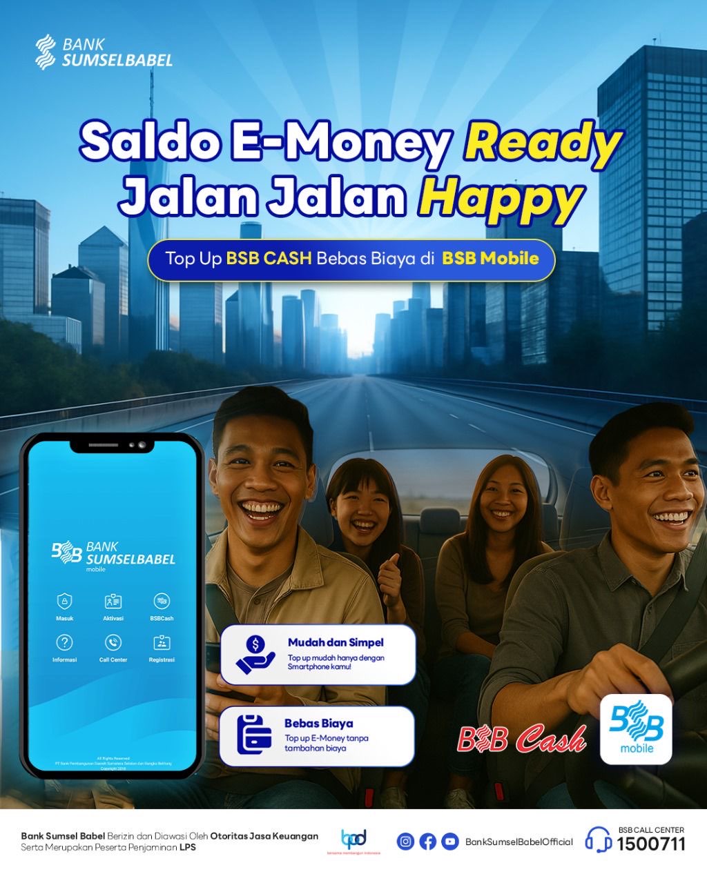 Saldo E-Money Ready, Jalan-jalan pun Happy